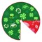 Sozize 36 Inch Valentine's Day Tree Skirt Love Heart Clover Double Sided Print Mat St. Patrick's Day Tree Skirt Christmas Tree Skirt for Holiday Party Decoration